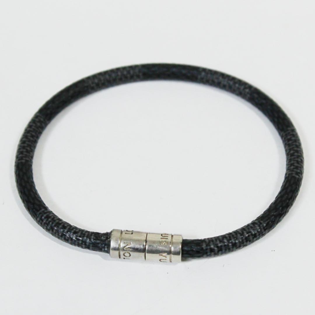 美品 ルイヴィトン ブレスレット ダミエ グラフィット ブラスレ キープイット