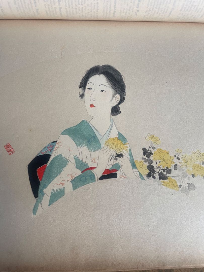 真品保証　1939年　大阪毎日新聞　本日＆明日　鏑木清方作　木版画あり