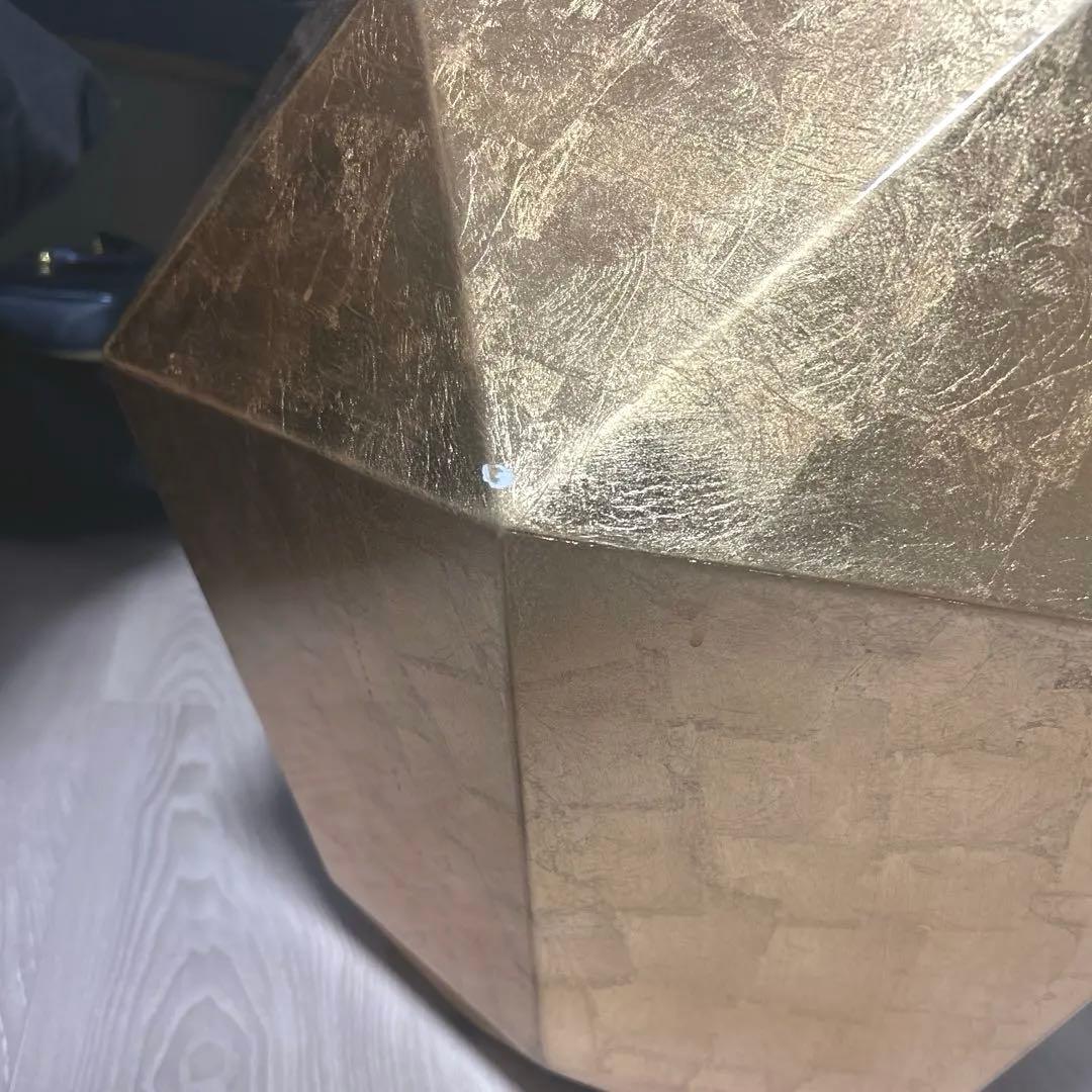 Francfrancダイヤモンド テーブル ゴールド フランフラン 多面 サイド