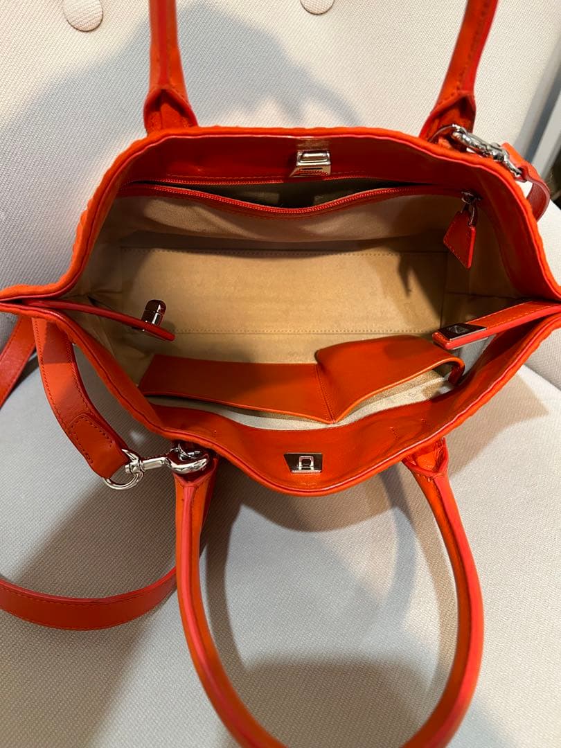 AKRIS AI スモールバッグ　2way オレンジ