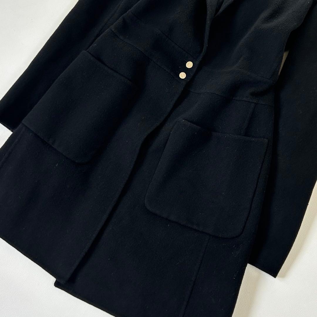 マックスマーラ アンゴラ クチートアマーノ チェスターコート ジャケット 黒