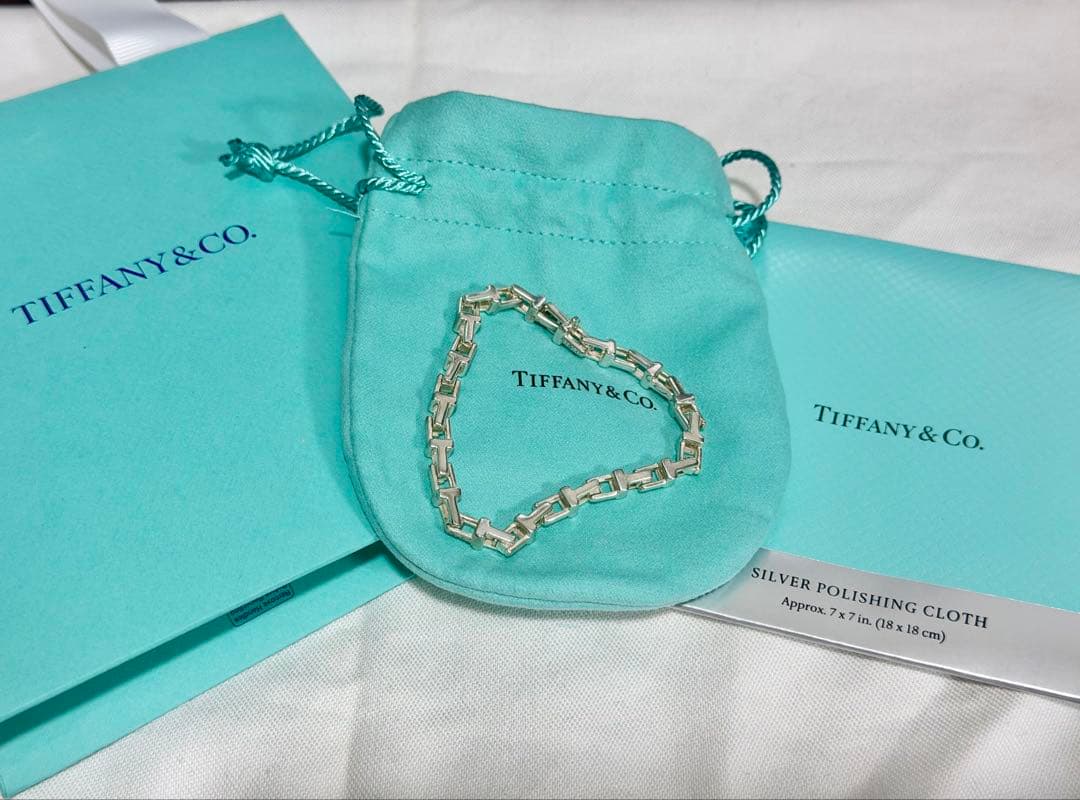 【確実正規品】Tiffany ティファニー　Tチェーン　 Tナローブレスレット
