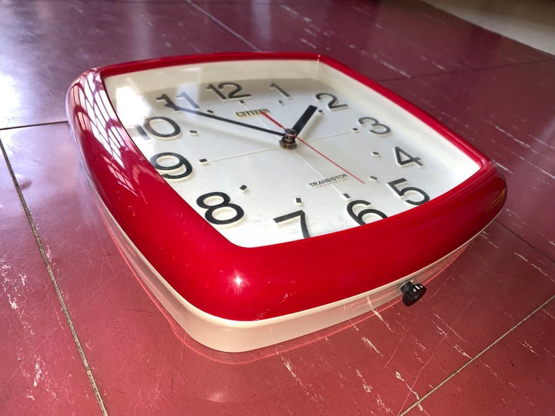 昭和レトロ　動作品　シチズン CITIZEN 2トーン　掛時計　レトロポップ