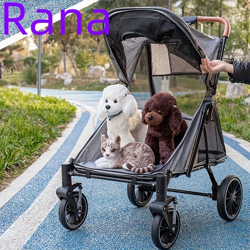 ペットカート 分離型 キャスター付き 犬用ストローラー 組み立て簡単犬用カート