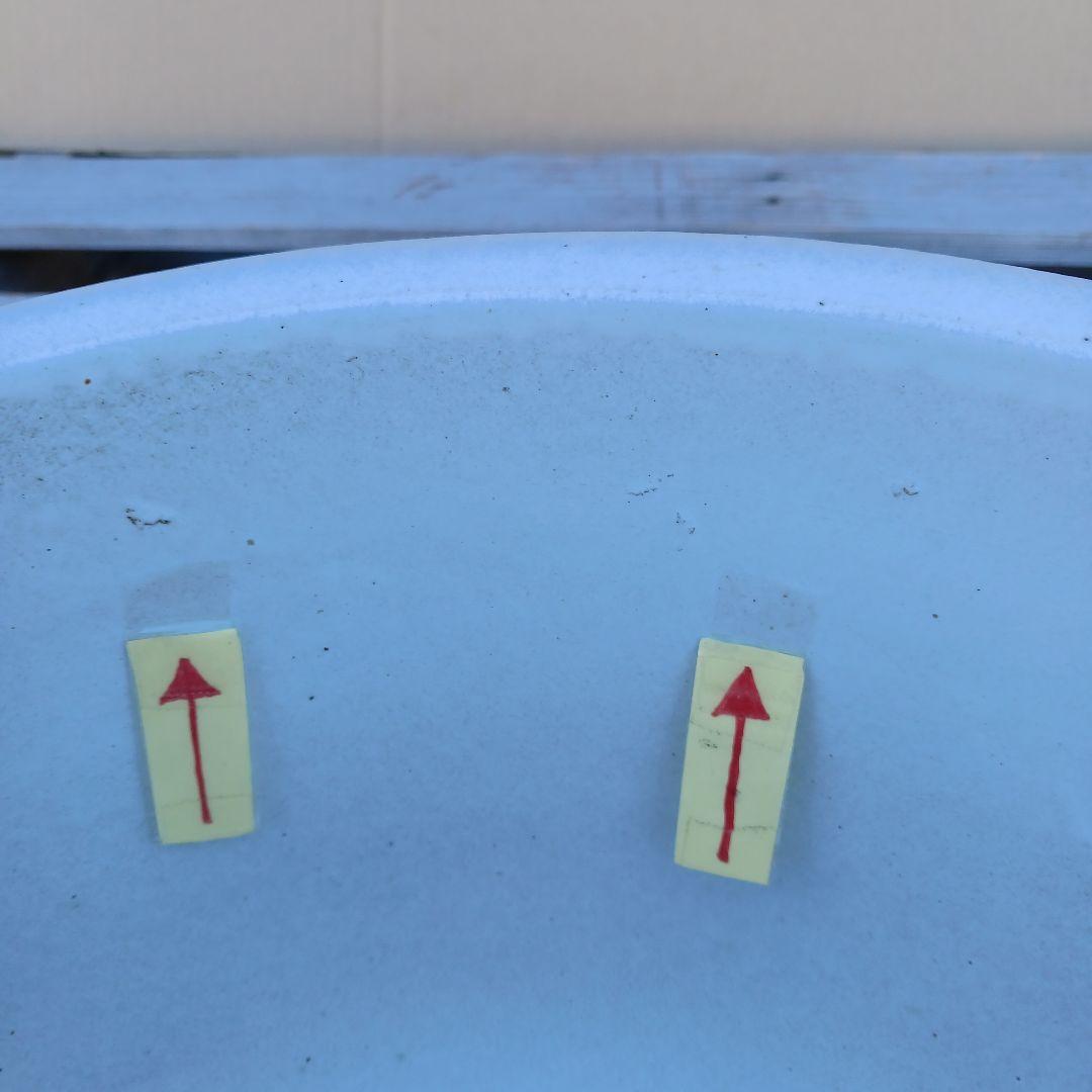 豆助　∅42　2個セット　陶器睡蓮鉢　メダカ鉢　難有　白　ホワイト　MWH