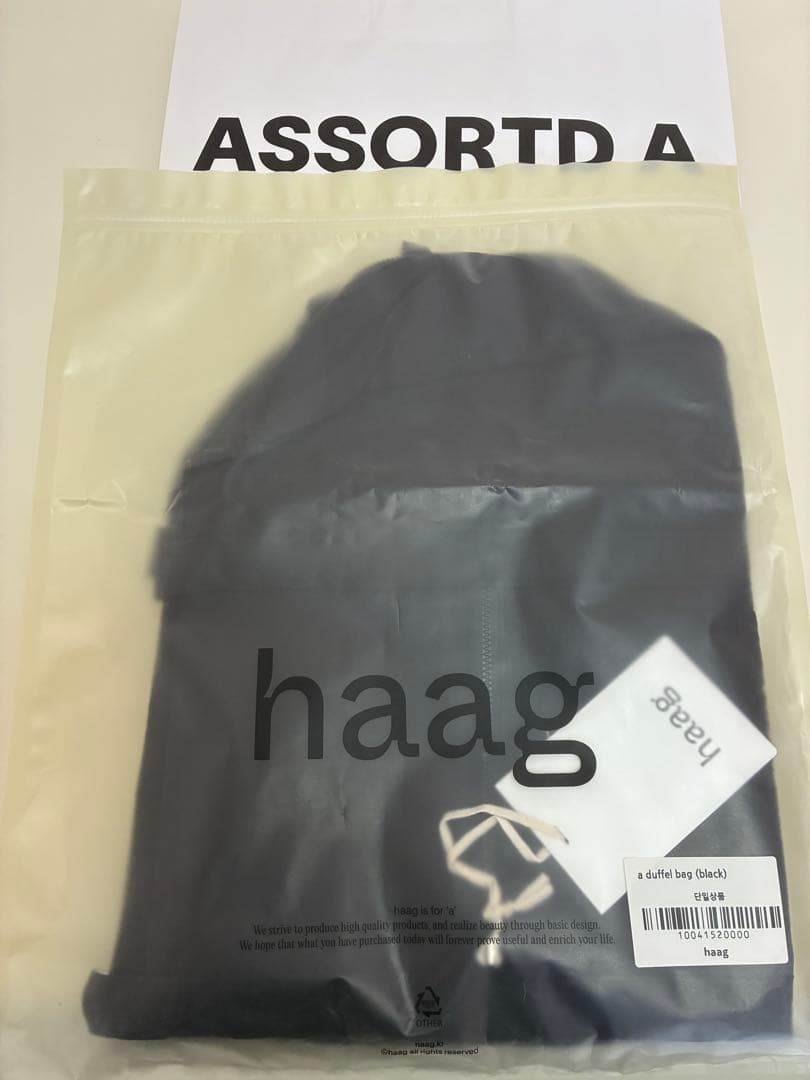 【新品】韓国ブランドhaag(ヘイグ) ダッフルバッグ BLACK 黒
