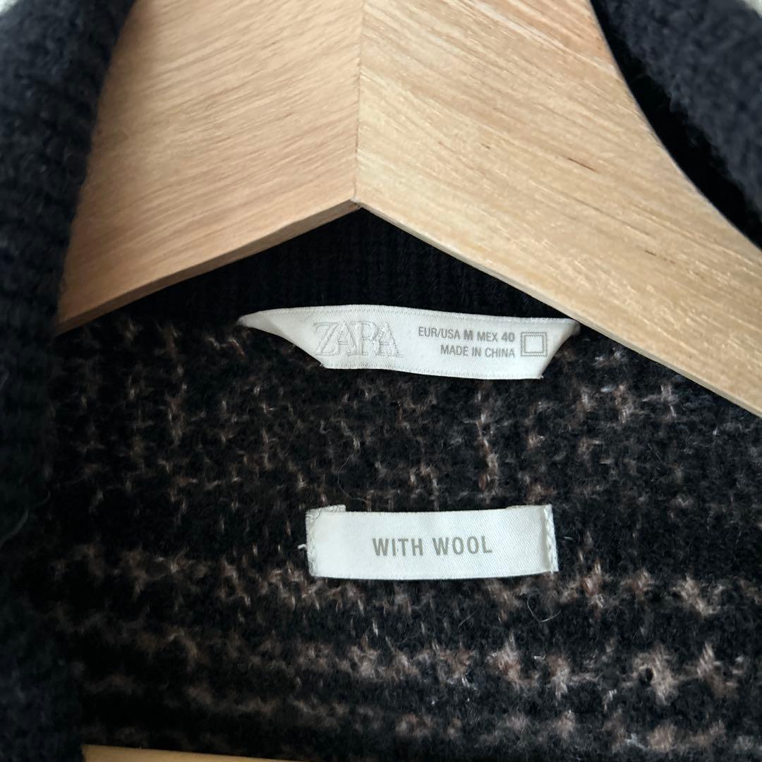 ZARA チェック柄 ウールジャケット Mサイズ
