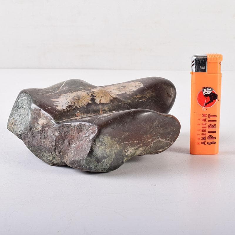 天然石　鑑賞石　菊花石　置物　重さ約1370g　V　R8681