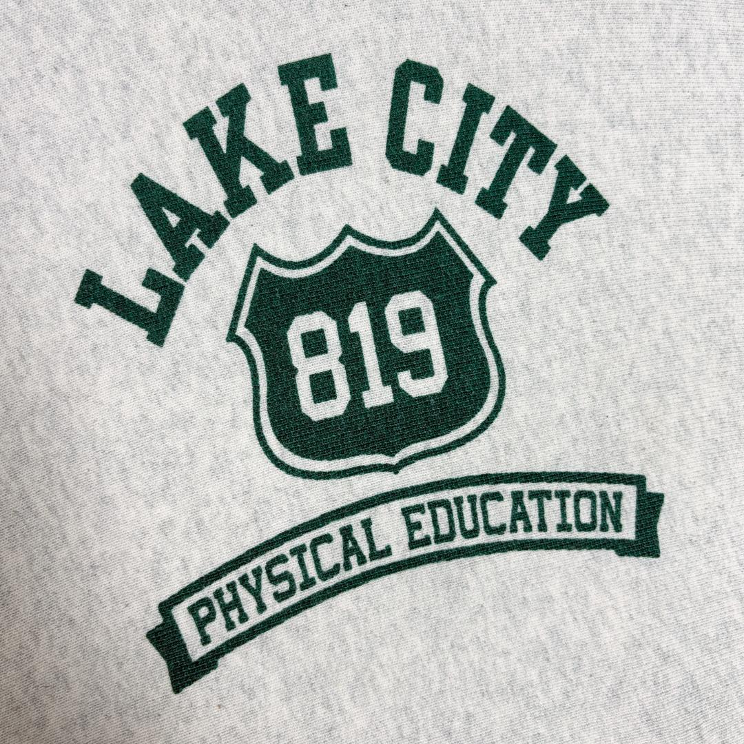 XXL　70s復刻　チャンピオン　染み込み3段プリント　リバースウィーブパーカー