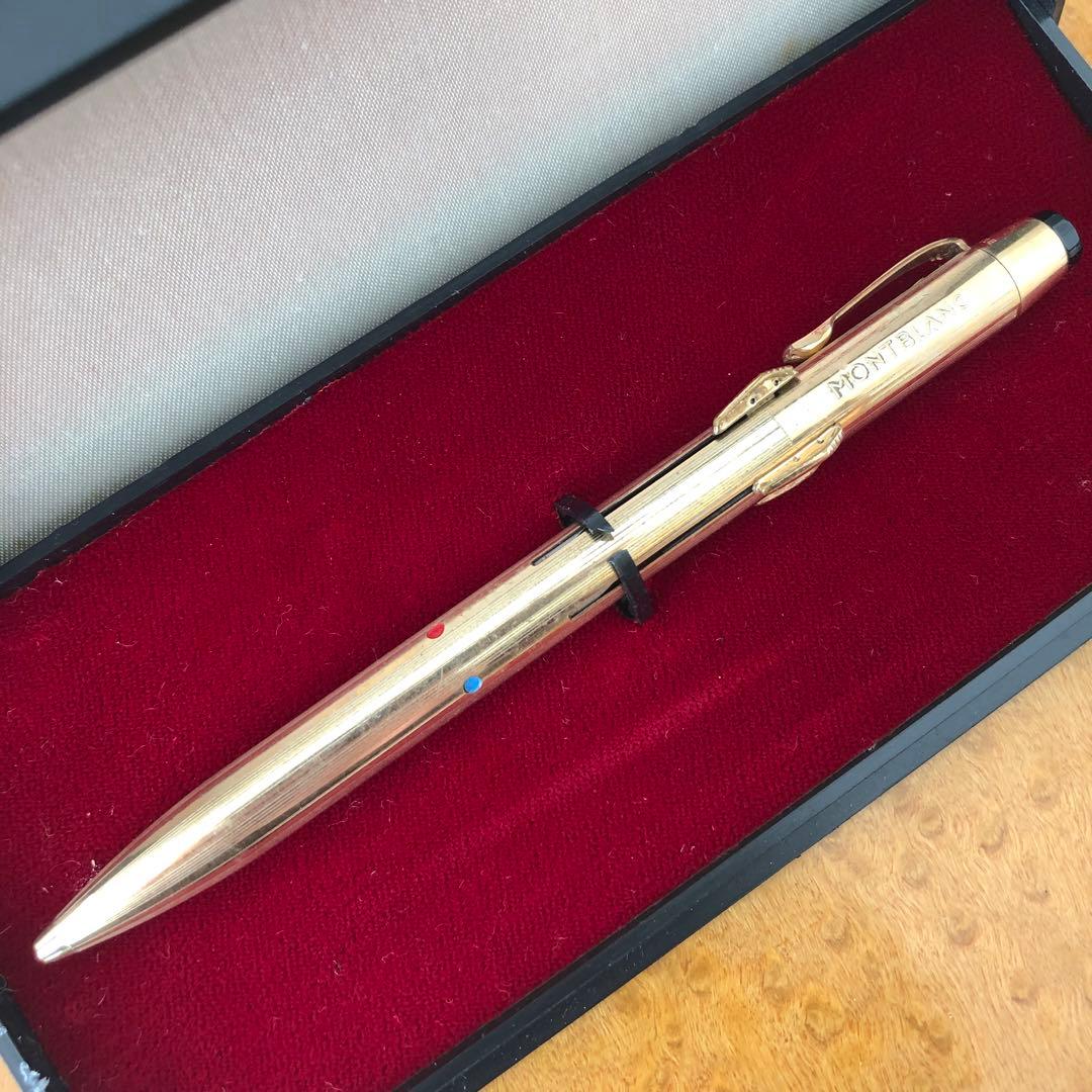 《希少品》　MONTBLANCボールペン《ゴールド　4色》Double