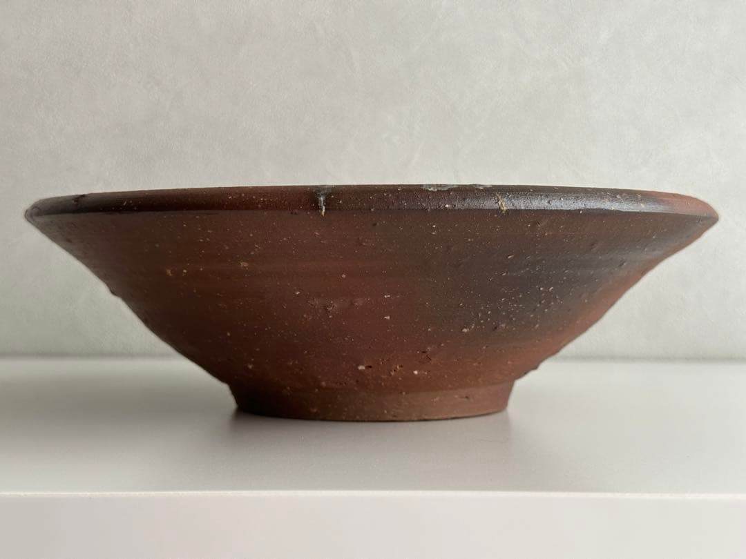 伊勢崎満 備前 皿 八寸皿 共箱