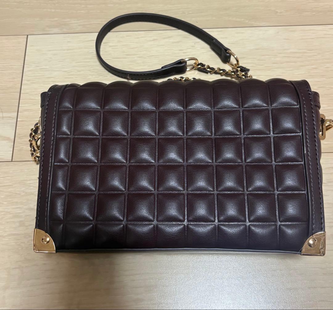 ダーリッチ チョコレートキルトバッグ＆レザーカードケース ブラウン