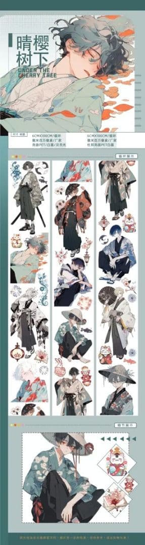 村*】様 ［新品・12点セット・おまけ］海外マスキングテープ 男性柄多め マステ