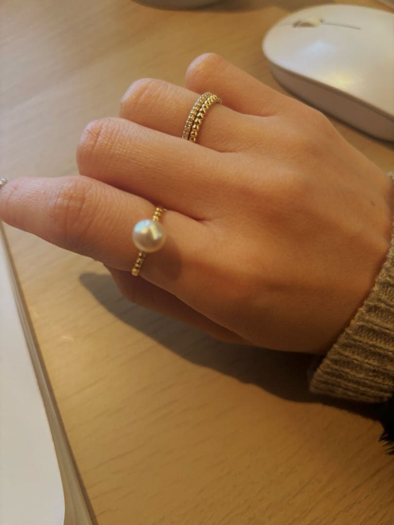 ミキモトMIKIMOTO K18YG リング あこや真珠　12号