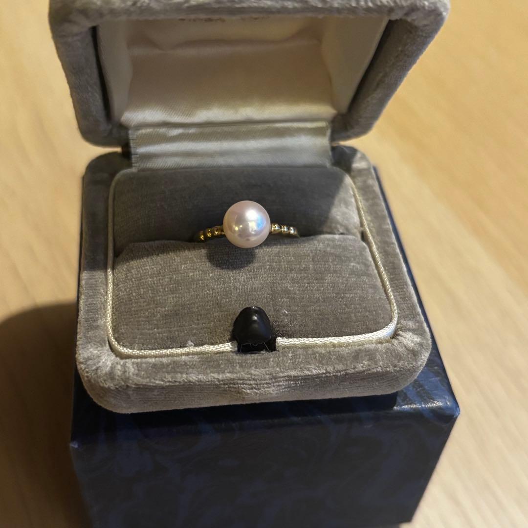 ミキモトMIKIMOTO K18YG リング あこや真珠　12号