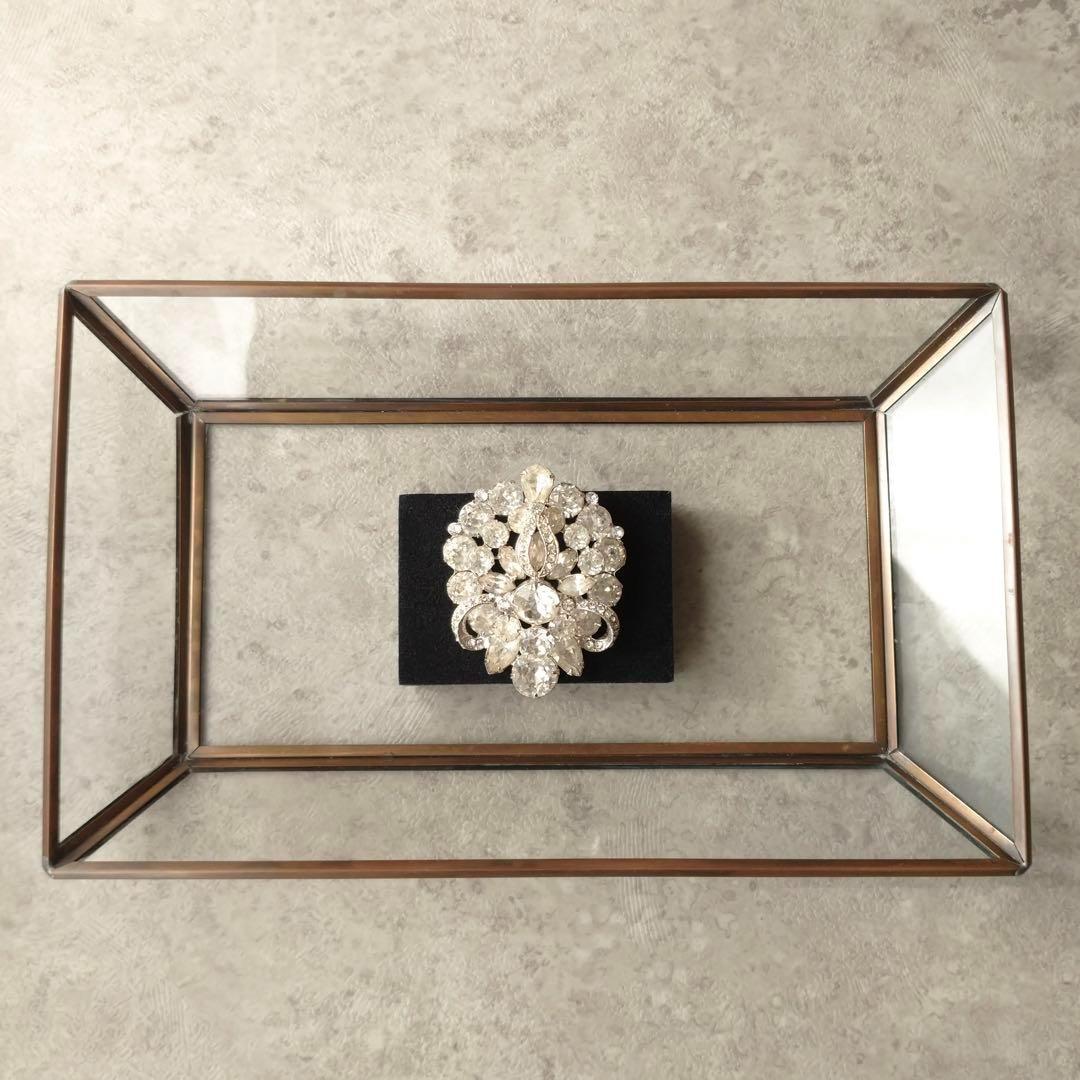 希少美品　EISENBERG ヴィンテージブローチ　シルバー　ラインストーン　1