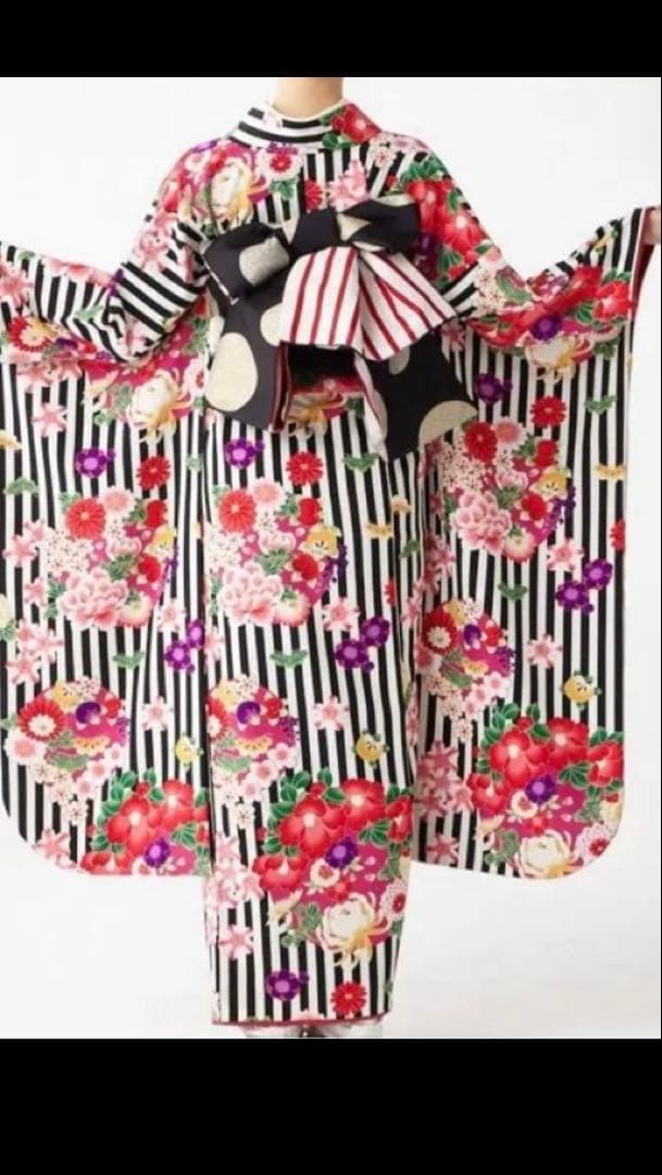 振袖　ふりふ　玉姫　 ブラック 成人式 卒業式 前撮り