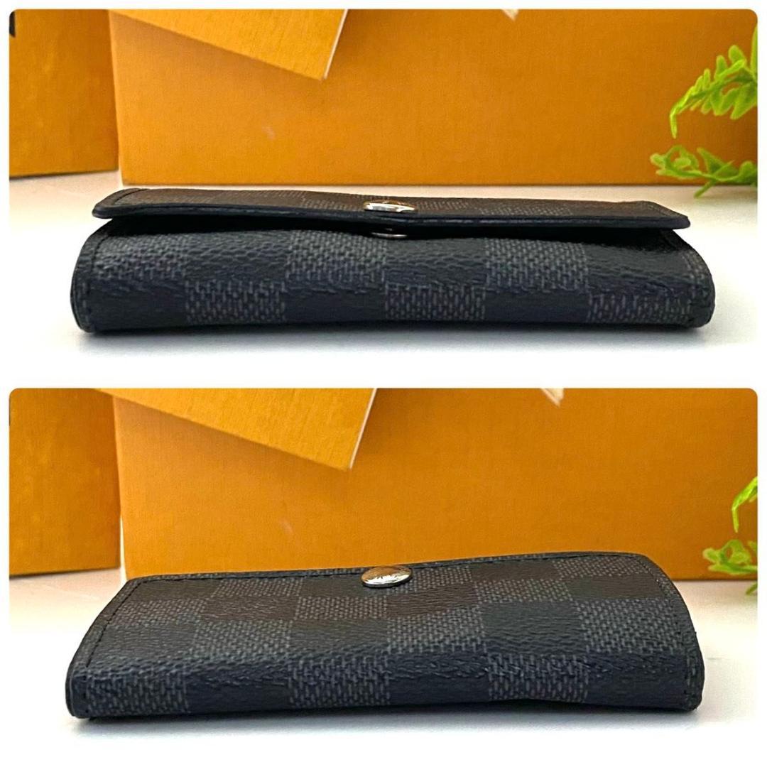 ルイ ヴィトン◎ミュルティクレ6 ダミエ グラフィット キーケース ブラック 黒