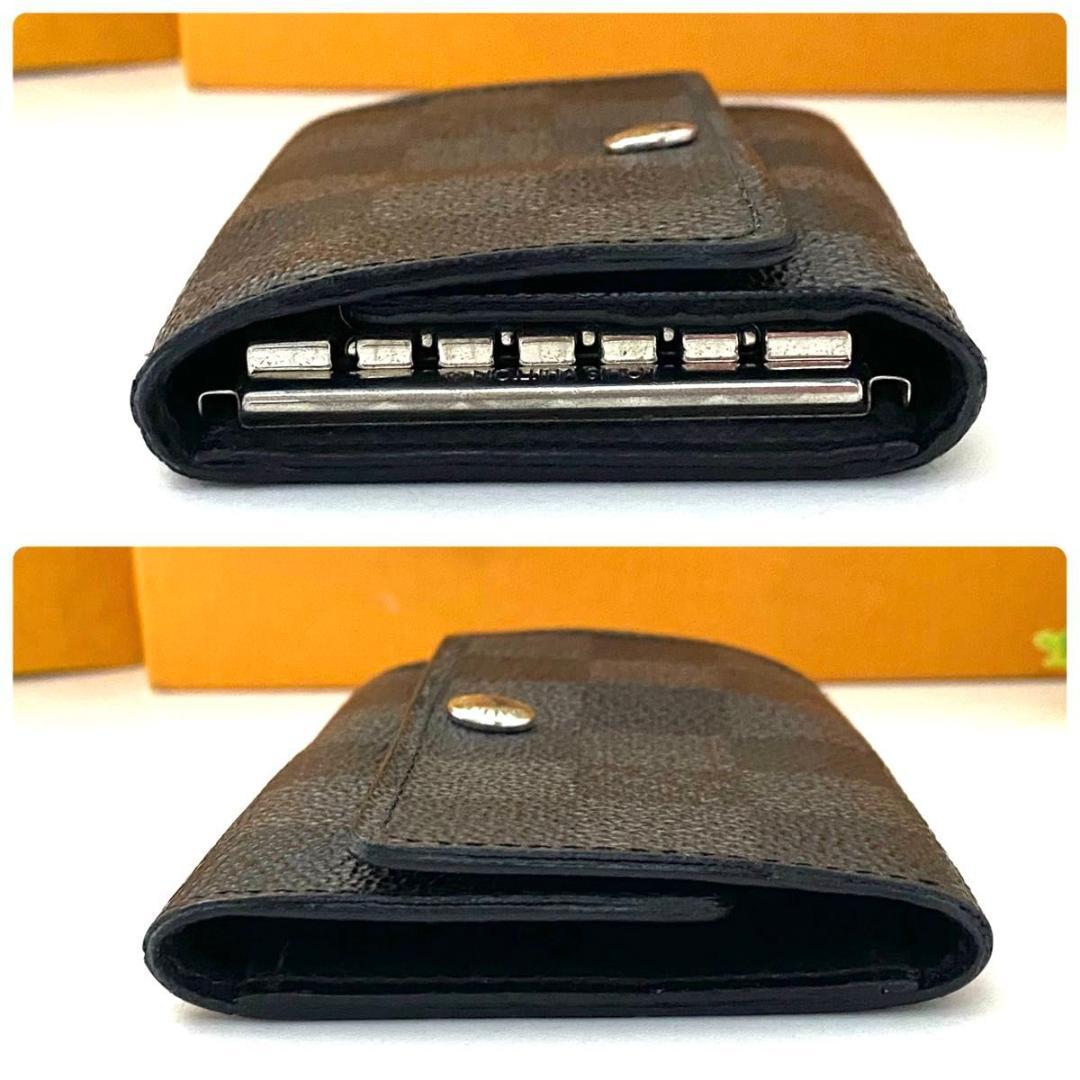 ルイ ヴィトン◎ミュルティクレ6 ダミエ グラフィット キーケース ブラック 黒