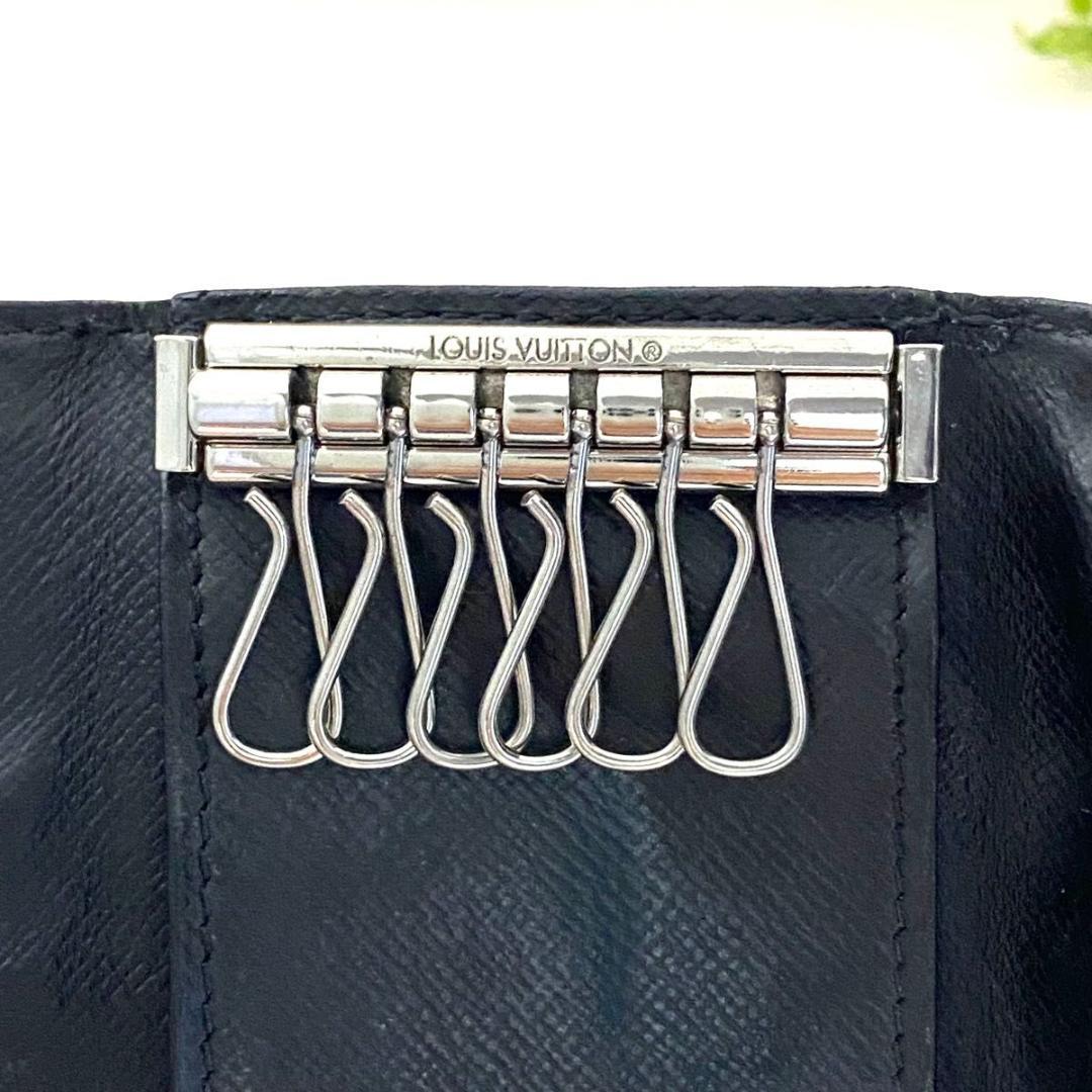 ルイ ヴィトン◎ミュルティクレ6 ダミエ グラフィット キーケース ブラック 黒