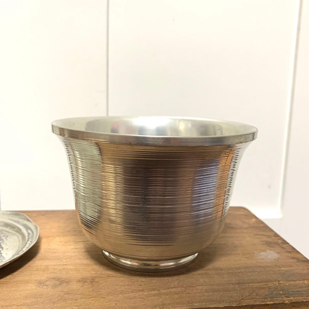 未使用美品　陶器　茶道具セット　銀素材　胴素材　ステンレス