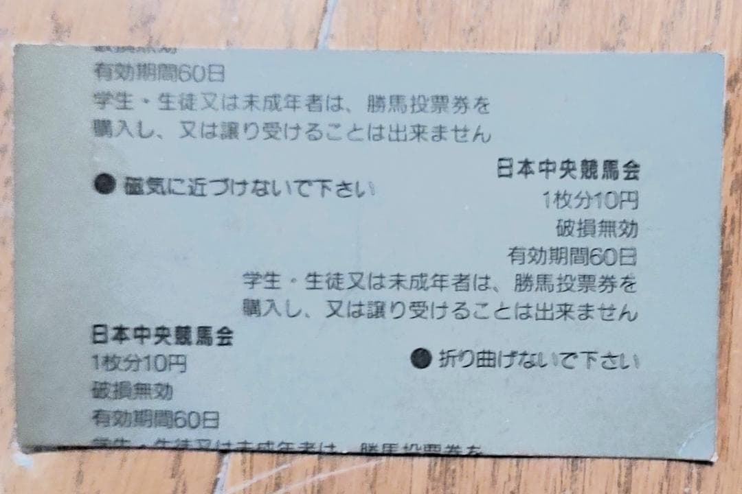 トウカイテイオー 第37回 有馬記念 馬券 【現地購入】