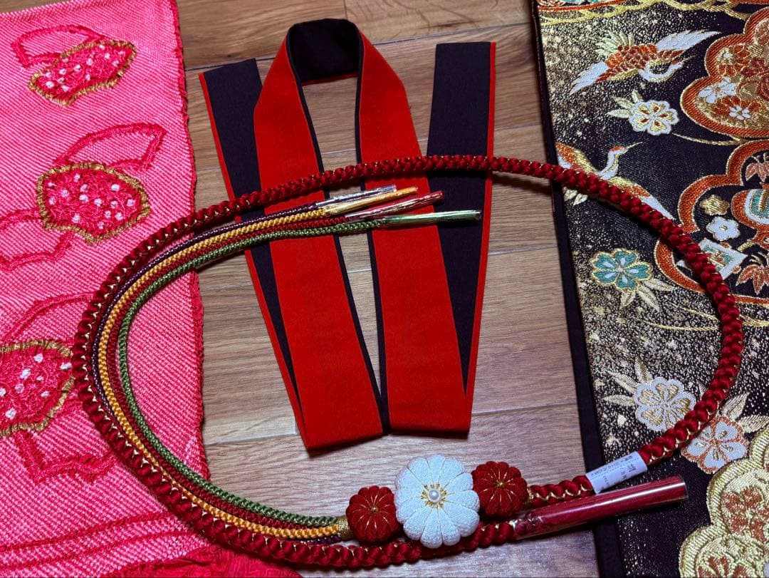 正絹振袖フルセット★金駒刺繍