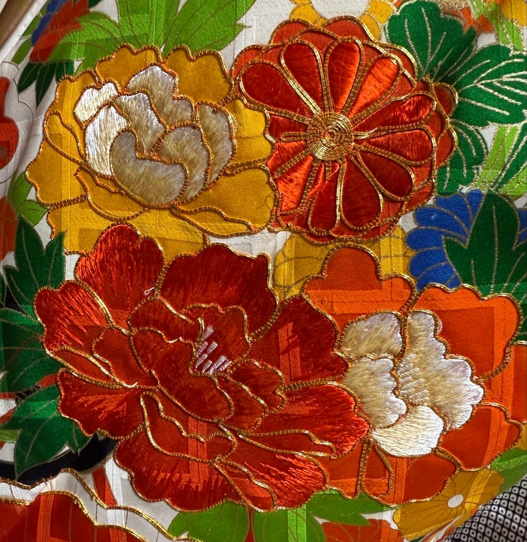 正絹振袖フルセット★金駒刺繍