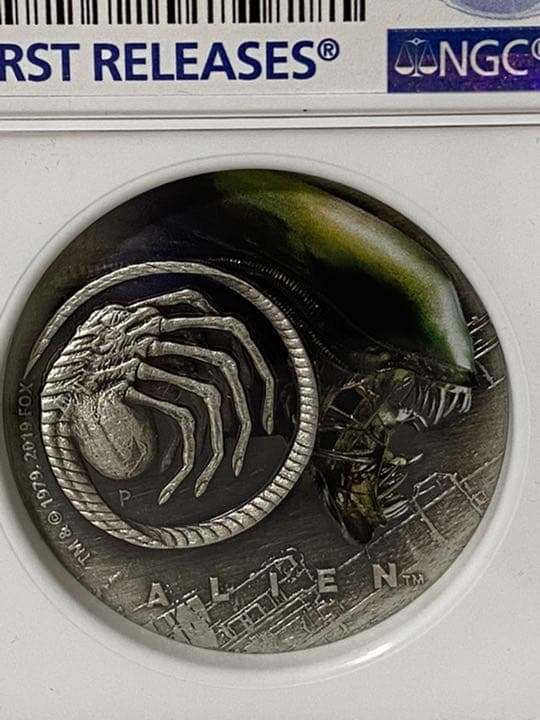 【最高鑑定】2019　エイリアン　エッグチェンバー　2オンス　銀貨　NGC