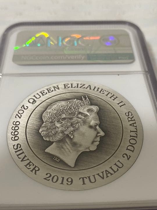 【最高鑑定】2019　エイリアン　エッグチェンバー　2オンス　銀貨　NGC