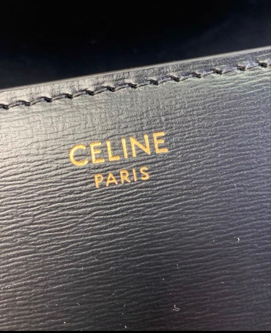 CELINE トリオンフ 三つ折り財布 ブラック