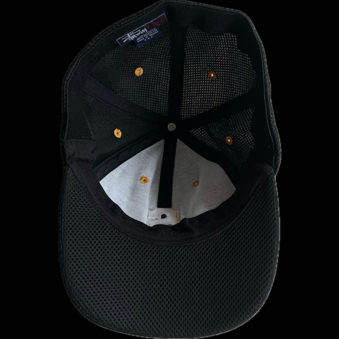 “S刺繍”old stussy 6パネルキャップ メッシュ stussyhats