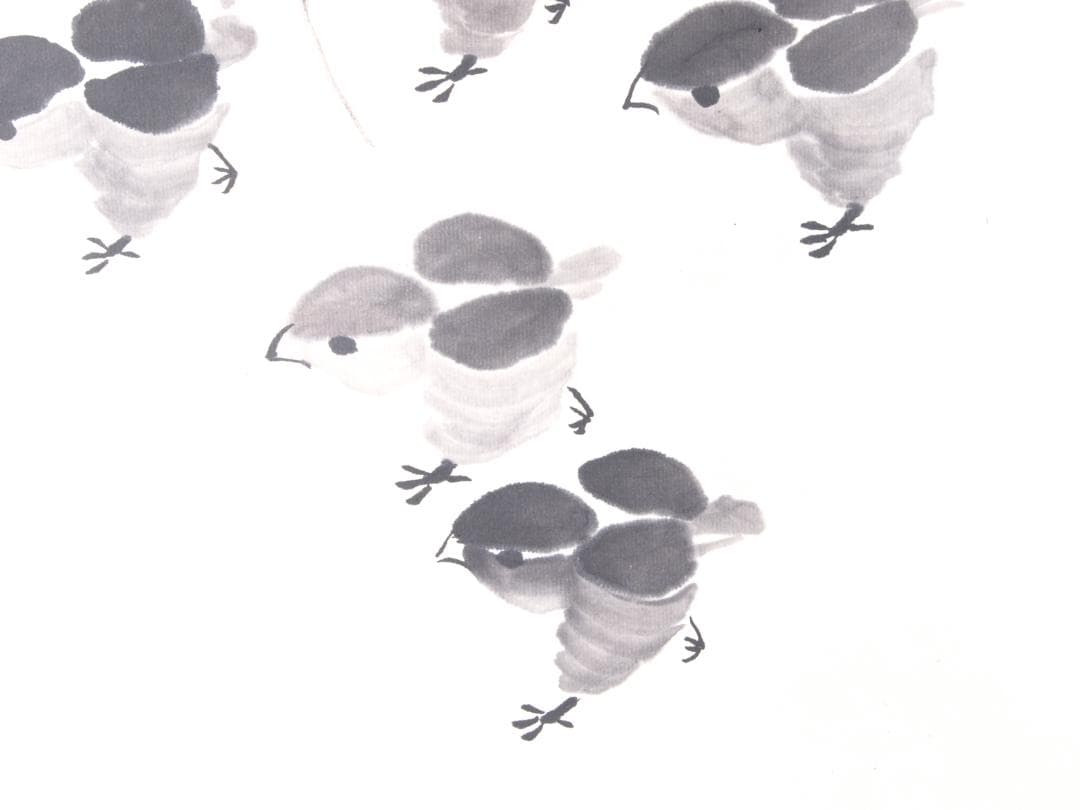 近所蔵整理品画家斉白石作肉筆掛け軸　古美術品激安骨董品 AK983A10-3