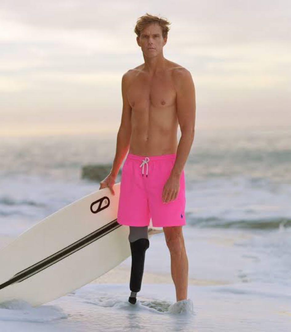 ラルフローレン スイムショーツ　女性着用可ピンク　水着　トラベラーズ　JK