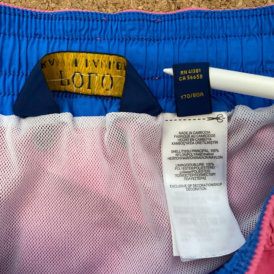 ラルフローレン スイムショーツ　女性着用可ピンク　水着　トラベラーズ　JK