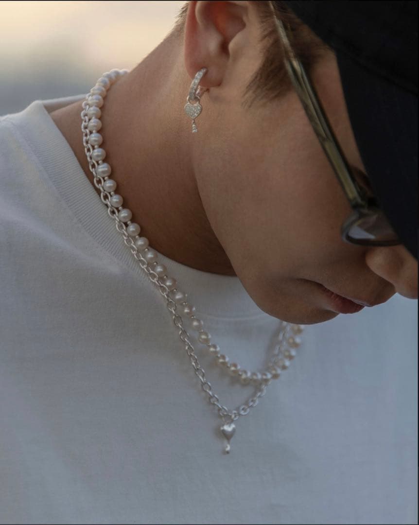 GOD ONLY KNOWS 岩田剛典 パール シルバーネックレス S