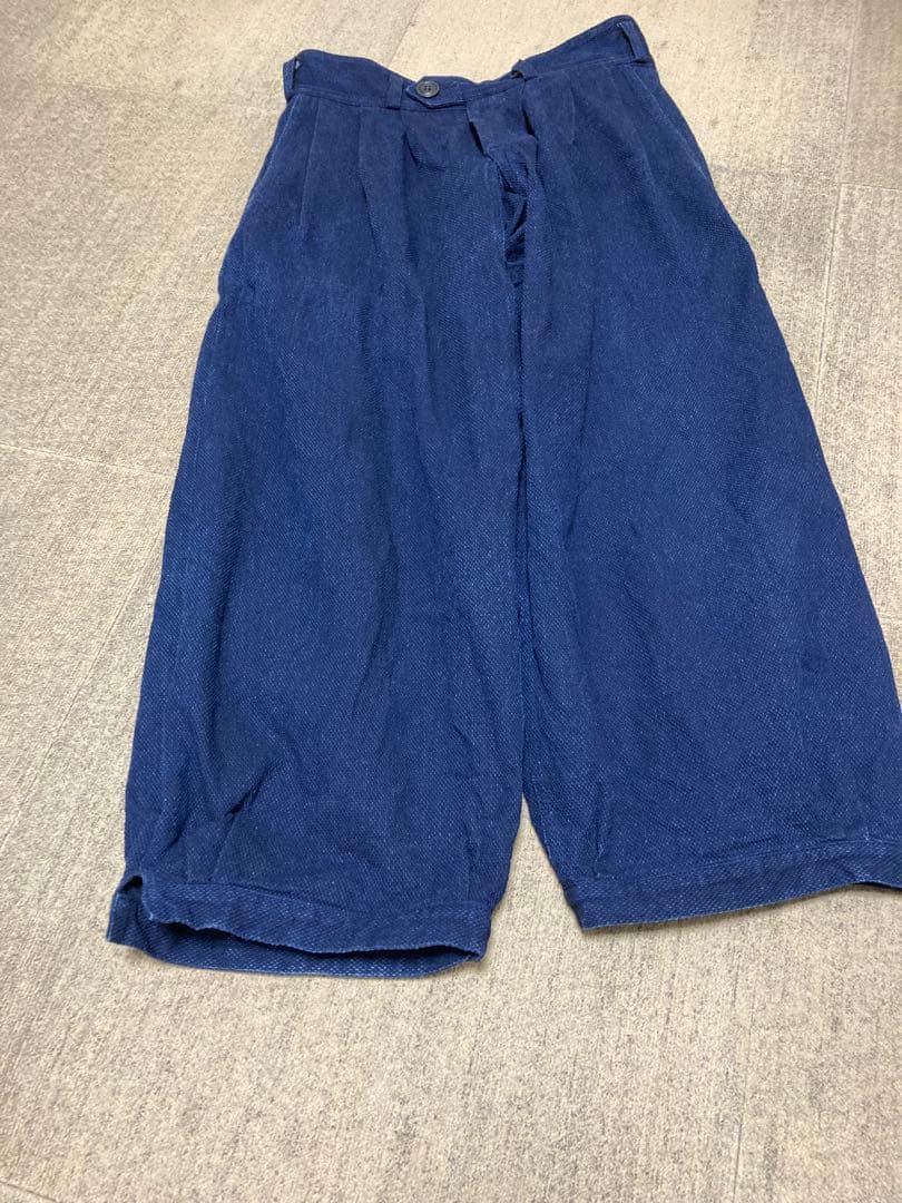 パンツ indigo pleats widepants djangoatour