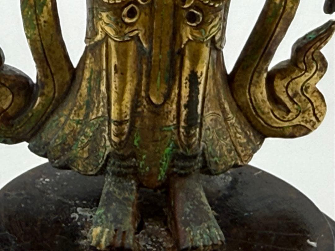 中国　清時代中期　官造　溜金十一面観音像　仏教美術　送料込み251209