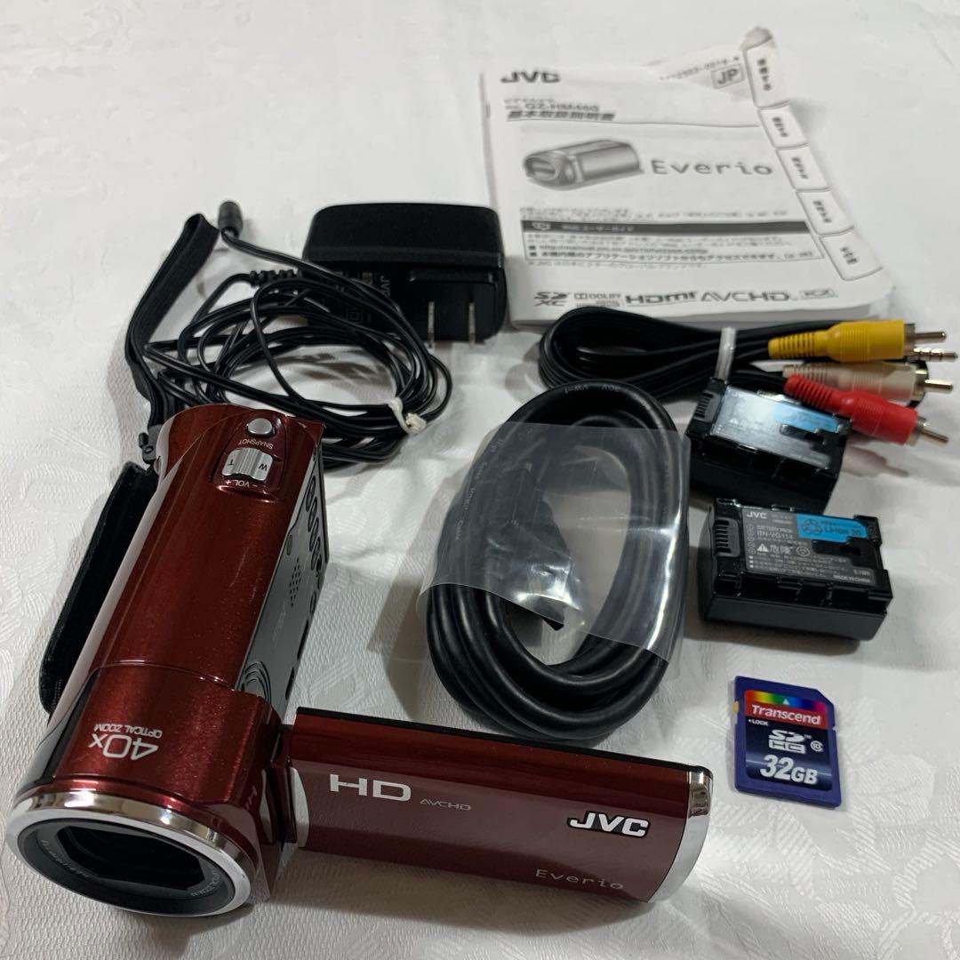 JVC Everio HD ビデオカメラ　GZ-HM460-R ハンディカム