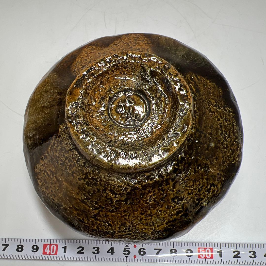 ☆茶3 春日山窯　大樋茶碗　共箱　幅約12㎝　東Y7-1113⑦