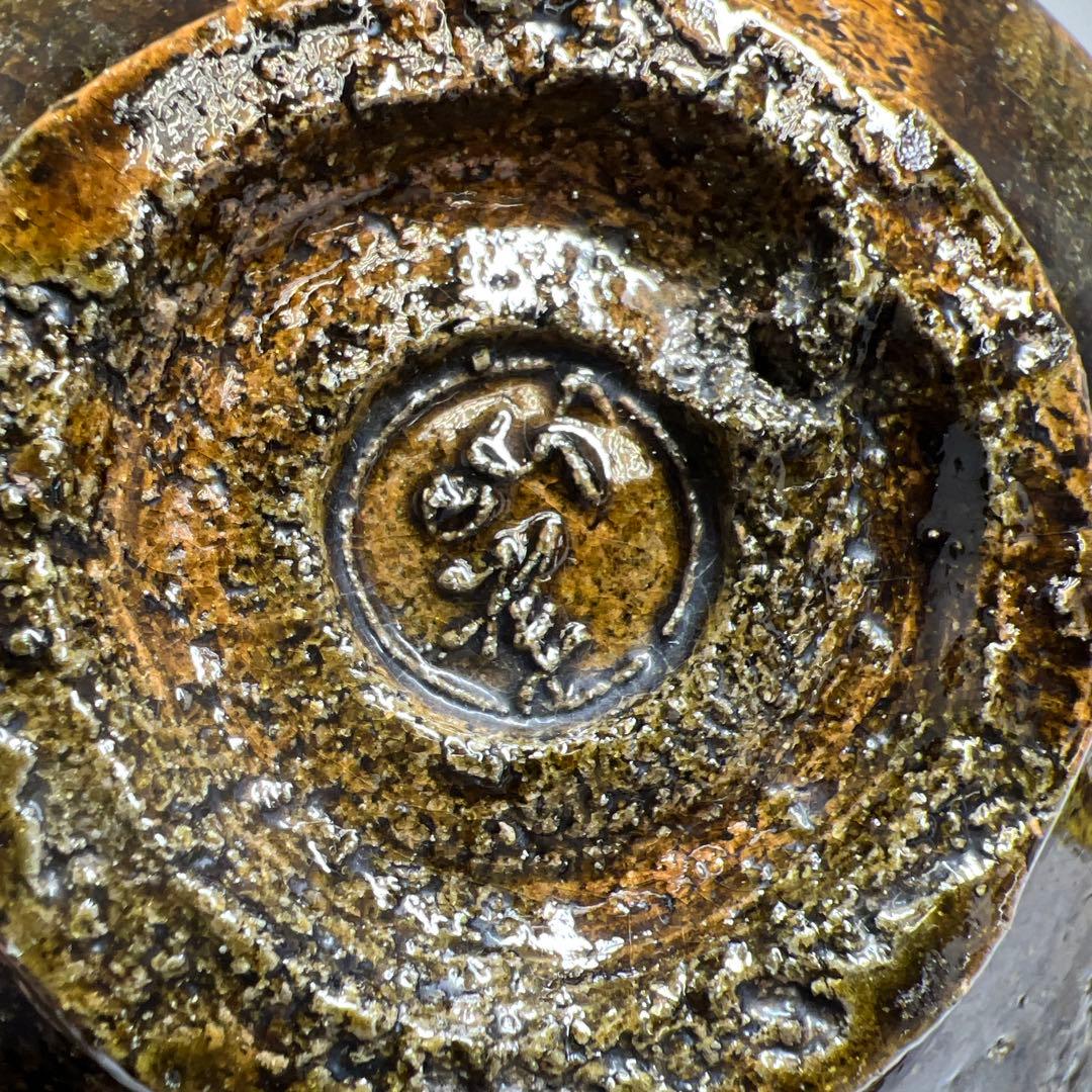 ☆茶3 春日山窯　大樋茶碗　共箱　幅約12㎝　東Y7-1113⑦