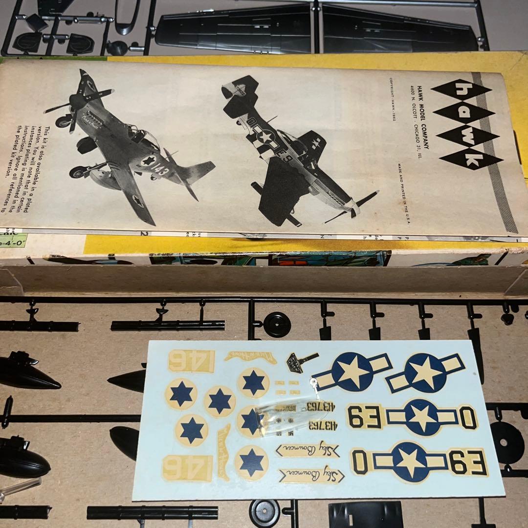超希少 1962年製 ホーク製 1/48 P-51D ムスタング プラモデル