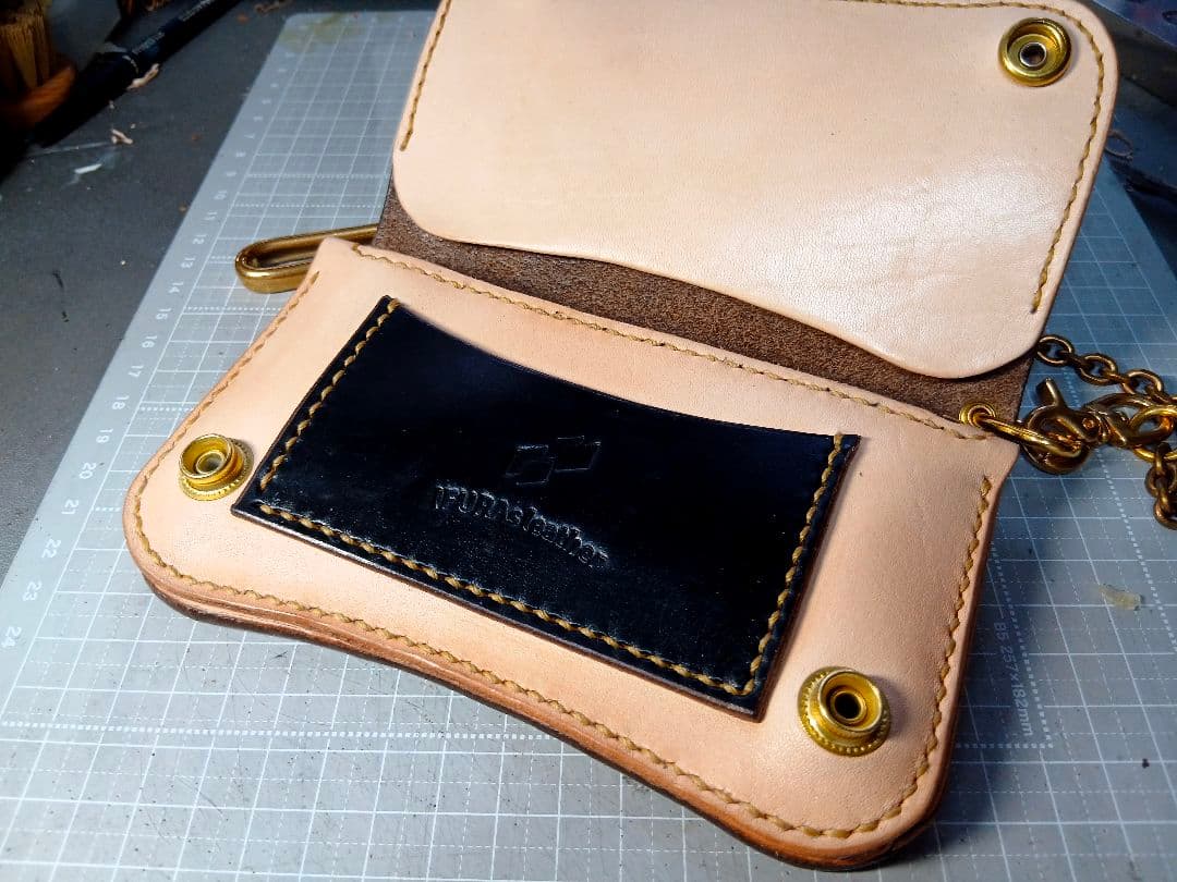 Hoween クロムエクセルレザー 茶芯トラッカーウォレット ウォレットチェーン