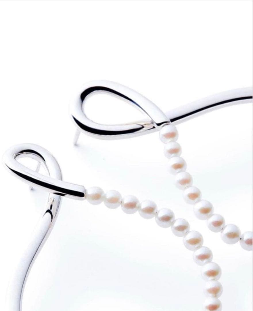 美品★blanc irisシルバー パールピアスブランイリス