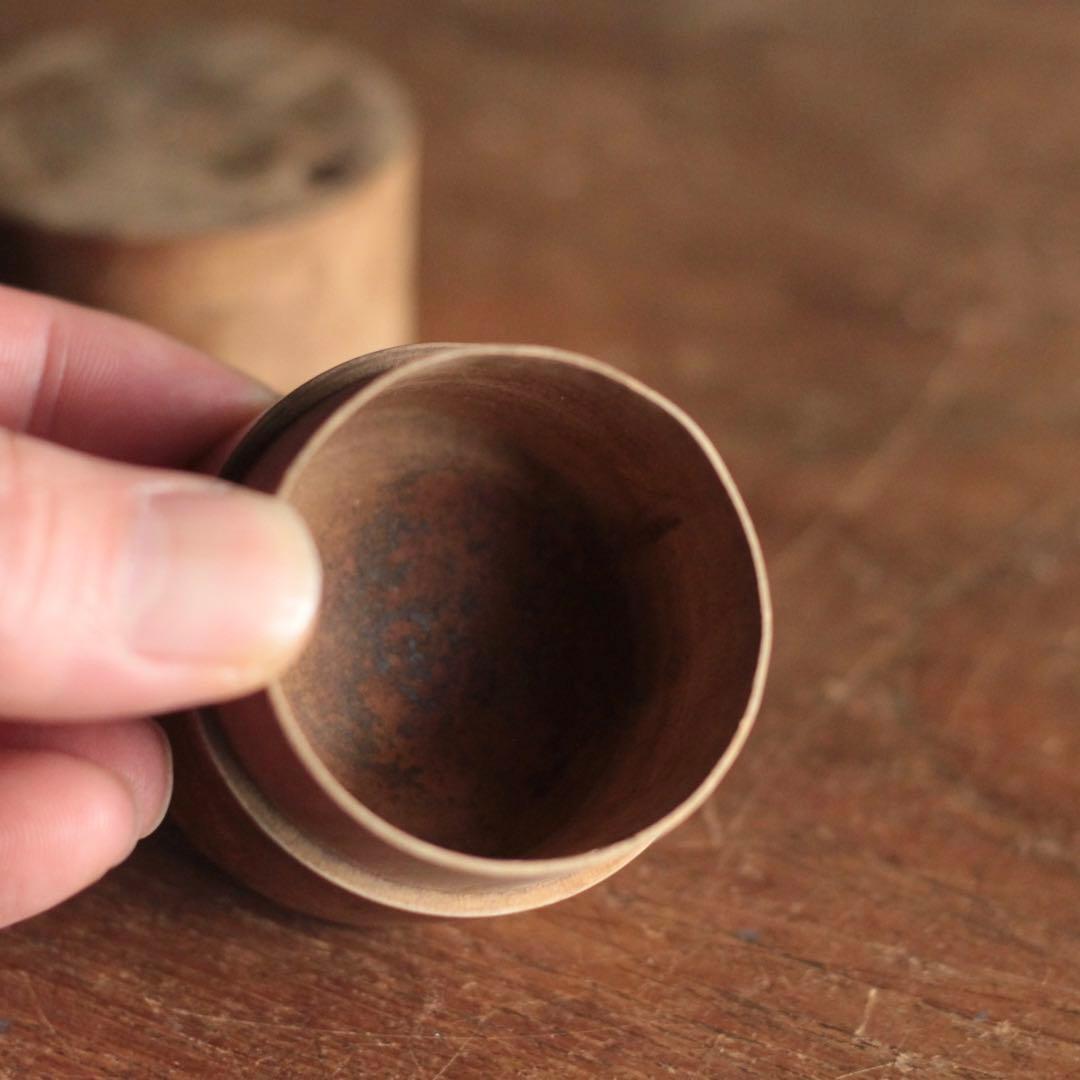 佳き木肌 茶筒 茶入 No.3 茶道具 煎茶道具 古道具 アンティーク