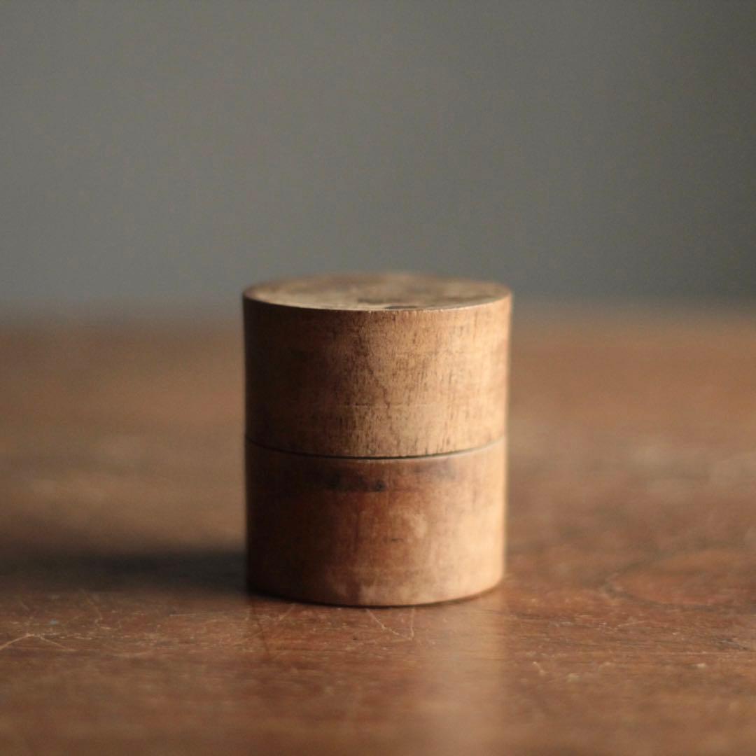 佳き木肌 茶筒 茶入 No.3 茶道具 煎茶道具 古道具 アンティーク