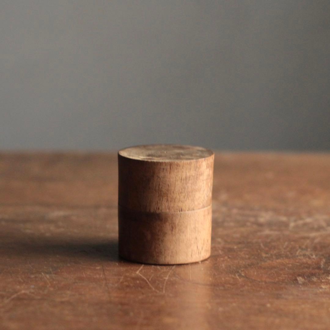 佳き木肌 茶筒 茶入 No.3 茶道具 煎茶道具 古道具 アンティーク