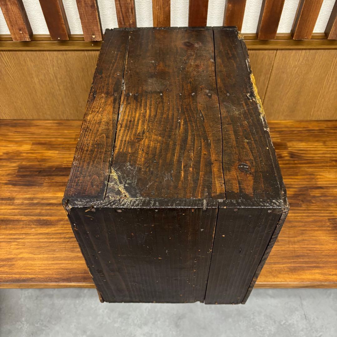 大正昭和レトロ 木製小引き出し 6杯 ヴィンテージインテリア 収納チェスト