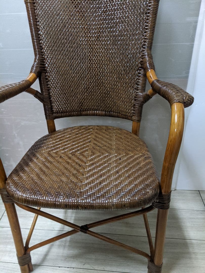 KAZAMA カザマ ラタン チェア 椅子 籐 アームチェア 肘付き