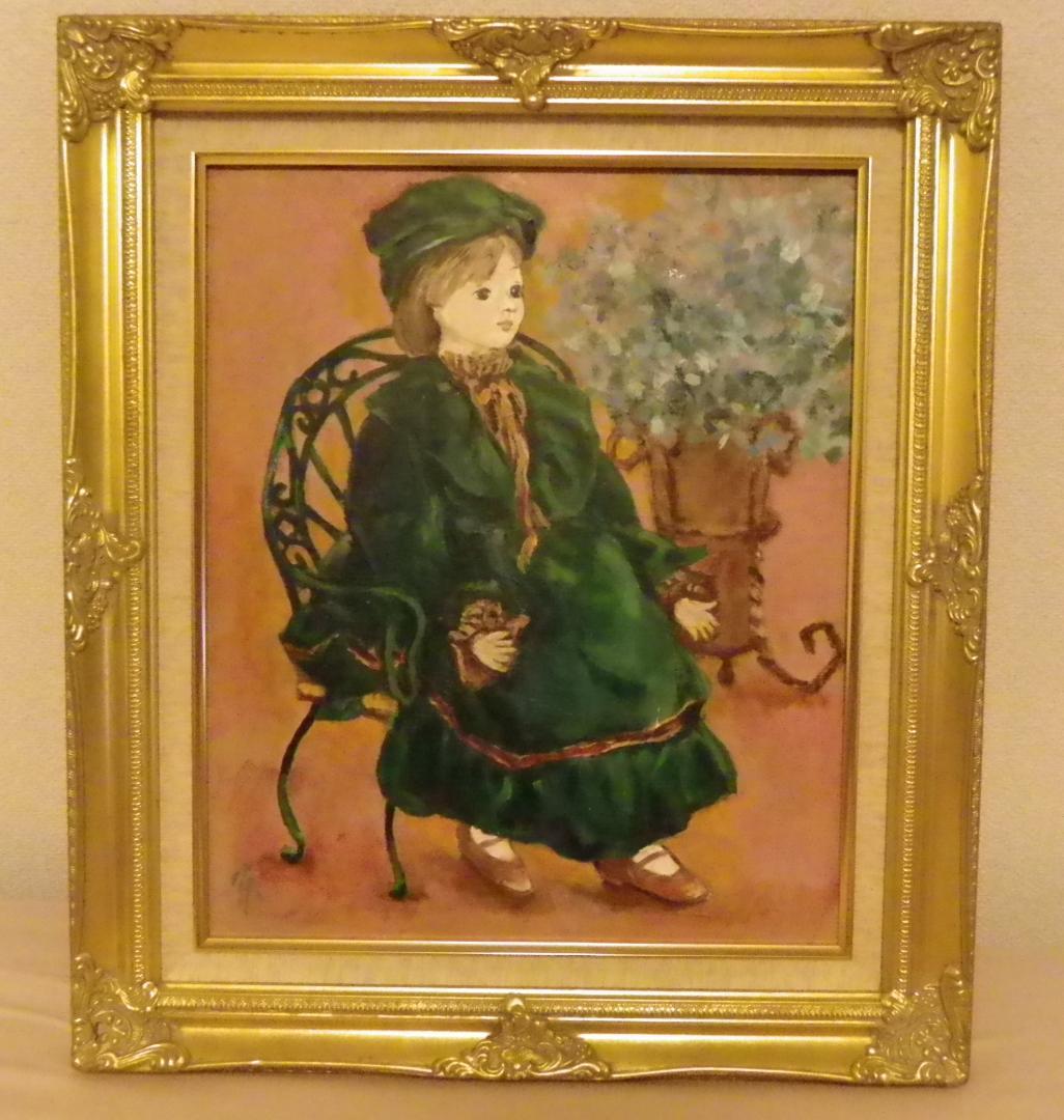 油絵　98歳まで天命を全うした画家　古川　幸　の作品　ドール　F8号